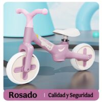 Bicicleta de equilibrio para niños Color Lila - Blanca - verde (3)