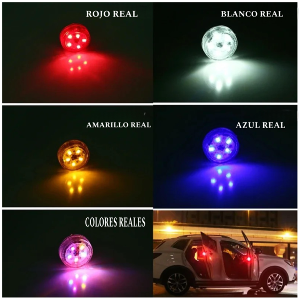 Luces de advertencia de seguridad de la puerta del automóvil  (set 2 und)