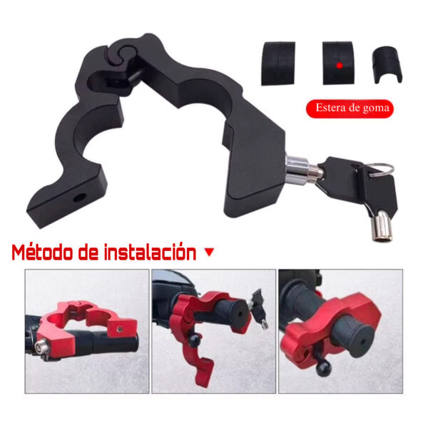 Cerradura antirrobo para manillar de motocicleta