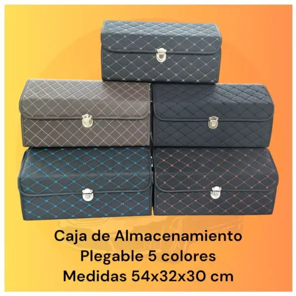 Caja de Almacenamiento Plegable de Lujo 54x32x30 cm – 5 Diseños en Cuero Sintético