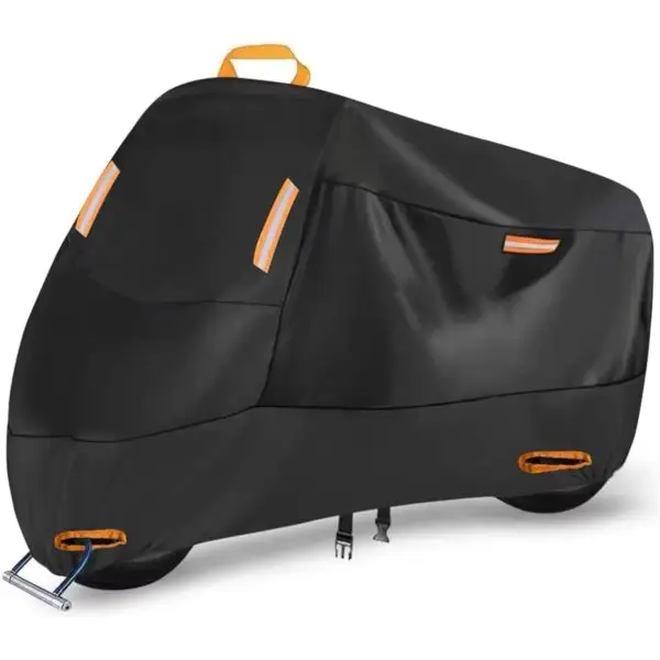 Cubre Motos Reflectante Premium 300D – Funda 100% Impermeable y Antirrayos UV (Tallas L y XL)