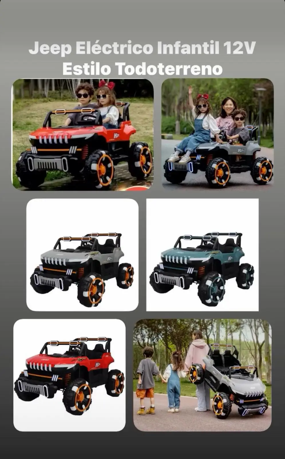 Jeep Eléctrico Infantil 12V – Estilo Todoterreno GFO9