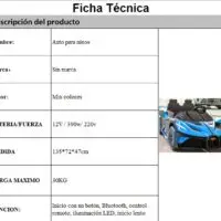 Descripcion Auto de niños a bateria GF02