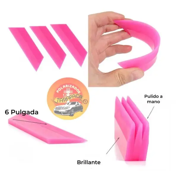 Second image of Squeegee Profesional de Goma Rosa – Alta Precisión y Flexibilidad