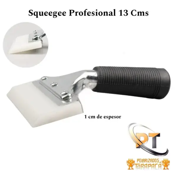 Squeegee Profesional de 13 cm con Goma Blanca