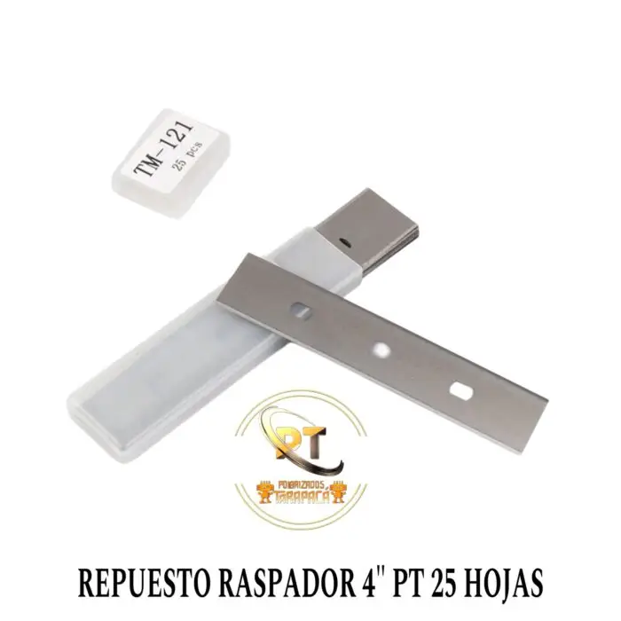 Repuestos Profesionales para Raspador 4” – TM-121 (25 Hojas Doble Filo)