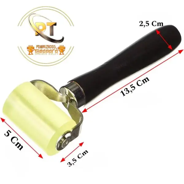 Rodillo Profesional de Goma PU – Mango Madera
