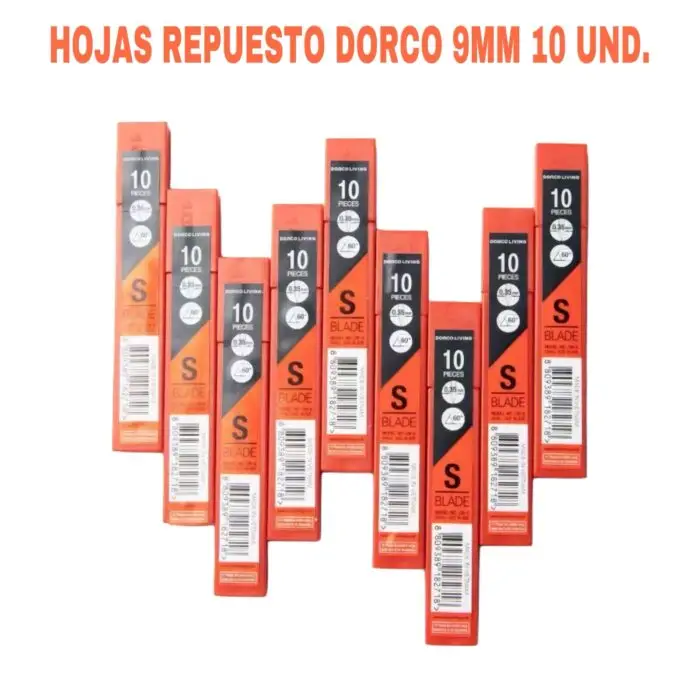 Hojas de Repuesto Dorco 9mm – Estuche 10 Unidades