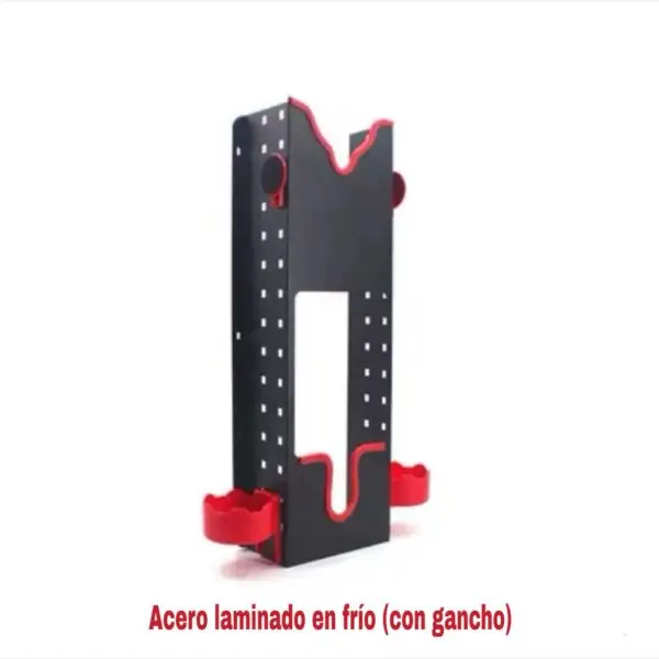Soporte Metálico Profesional para Pulidora y Accesorios con Ganchos Laterales