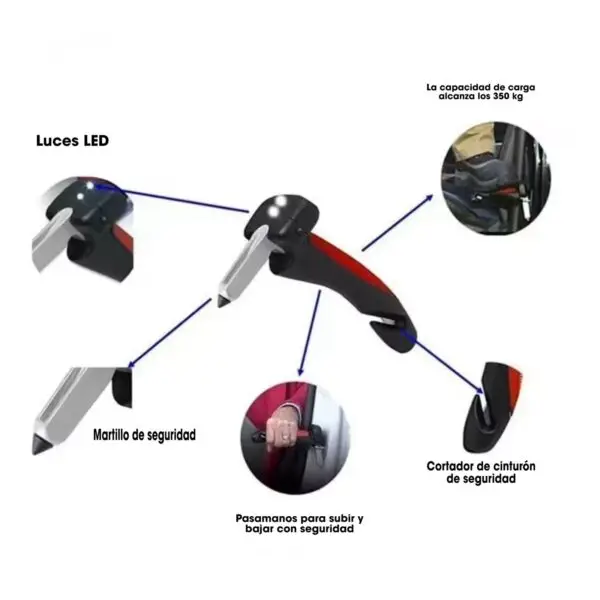 Second image of Herramienta Multifuncional de Seguridad 5 en 1 con Luz LED