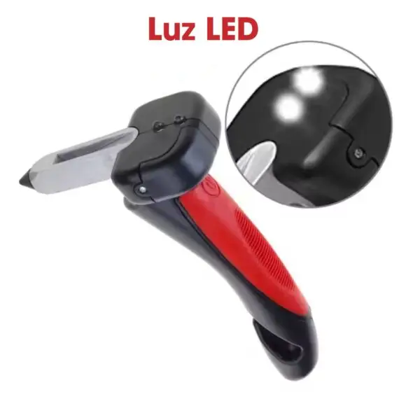 Herramienta Multifuncional de Seguridad 5 en 1 con Luz LED
