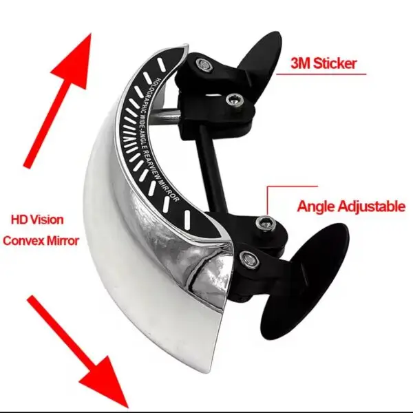 Espejo Retrovisor Convexo Universal para Motos – Gran Angular HD